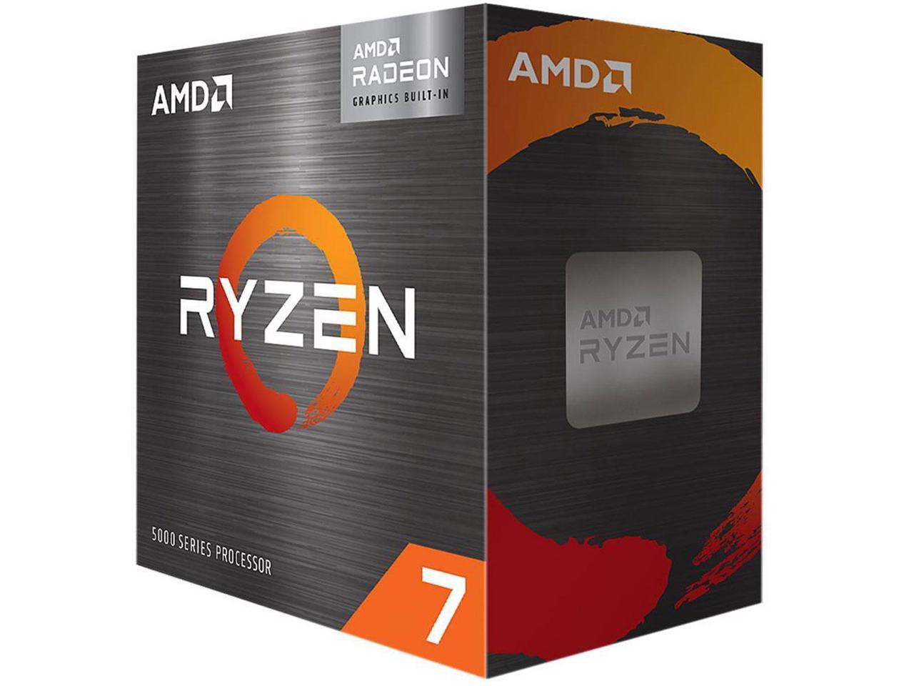 MD Ryzen 7 5700G - Ryzen 7 5000 G-Series Cezanne (Zen 3) 8-Core 3.8 GHz Socket AM4 65W AMD Radeon Graphics Desktop Processor - 100-100000263BOX