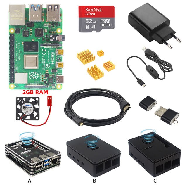Raspberry Pi 4B Starter Kit 2GB