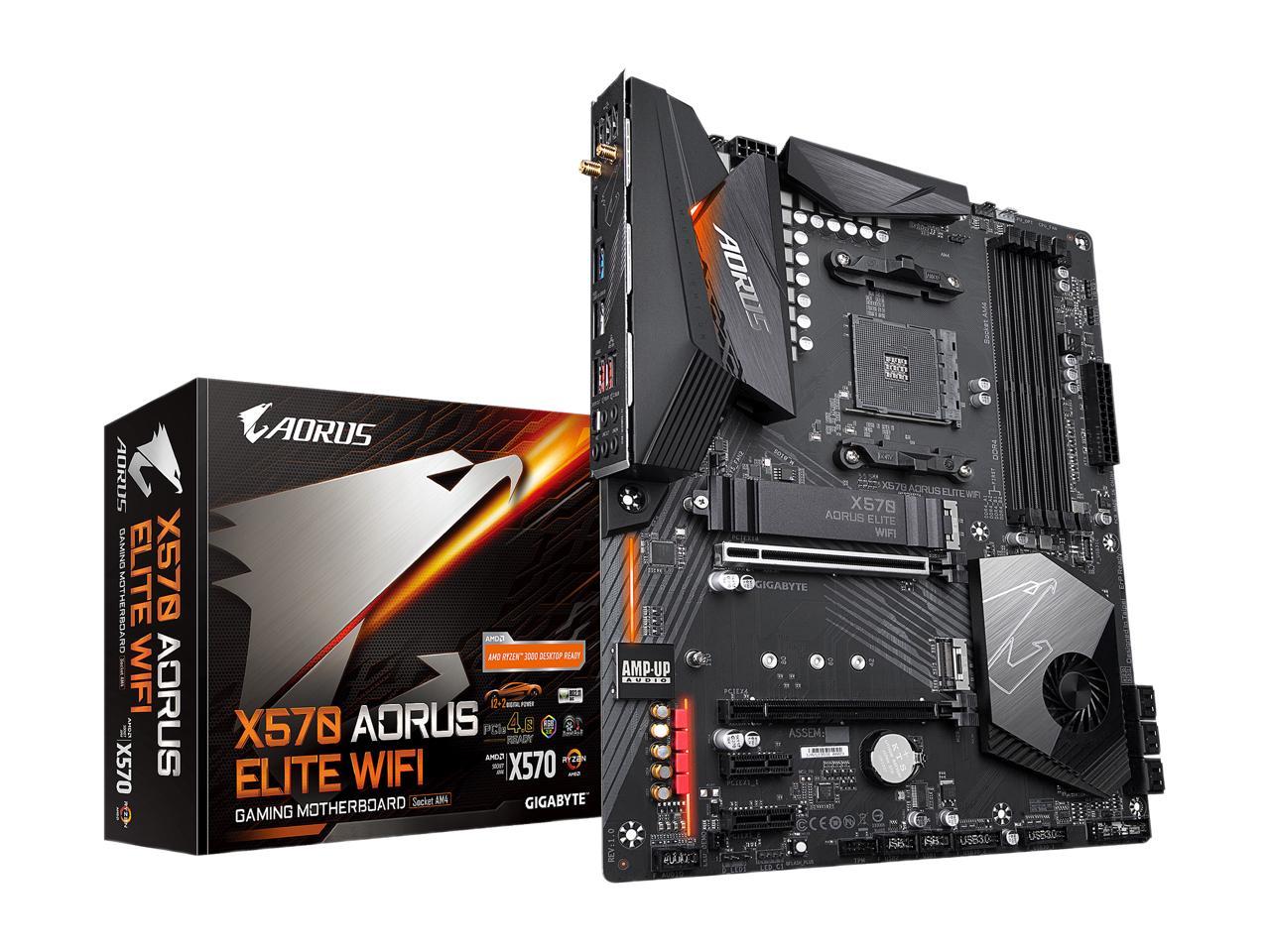 GIGABYTE X570 AORUS ELITE WIFI AM4 AMD X570 SATA 6Gbs USB 3.0 ATX AMD Motherboard