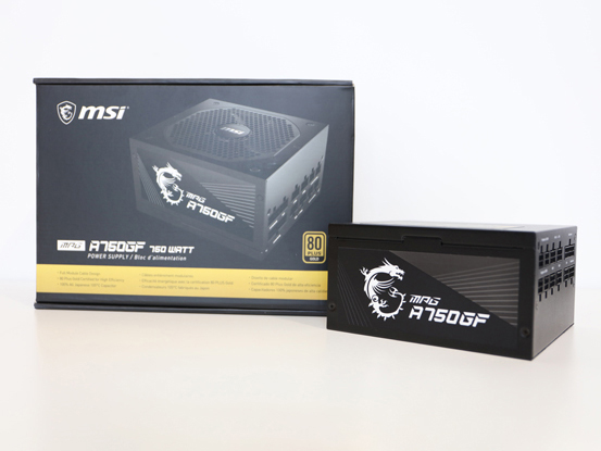 MSI MPG A750GF 750W ATX 80 PLUS GOLD Certified Full Modular Active PFC Power Supply