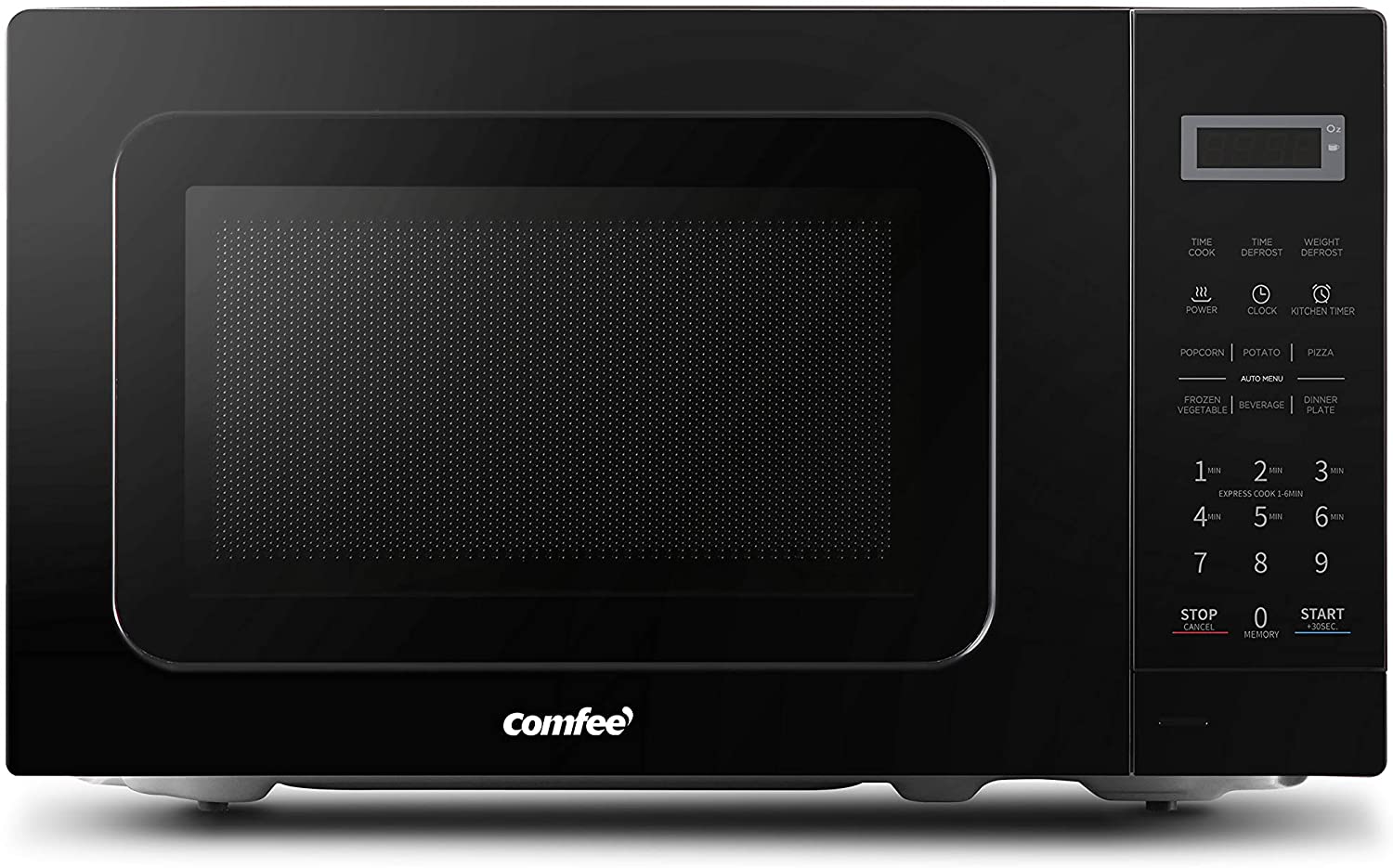 CM-M201K(BK) Countertop Microwave Oven with Express Cook, 6 Preset Menus and Kitchen Timer, 20L, 700W, Black